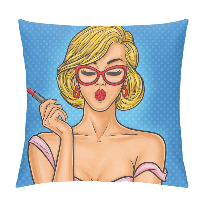 Personalise  Red Cat Eyeglasses pillow covers