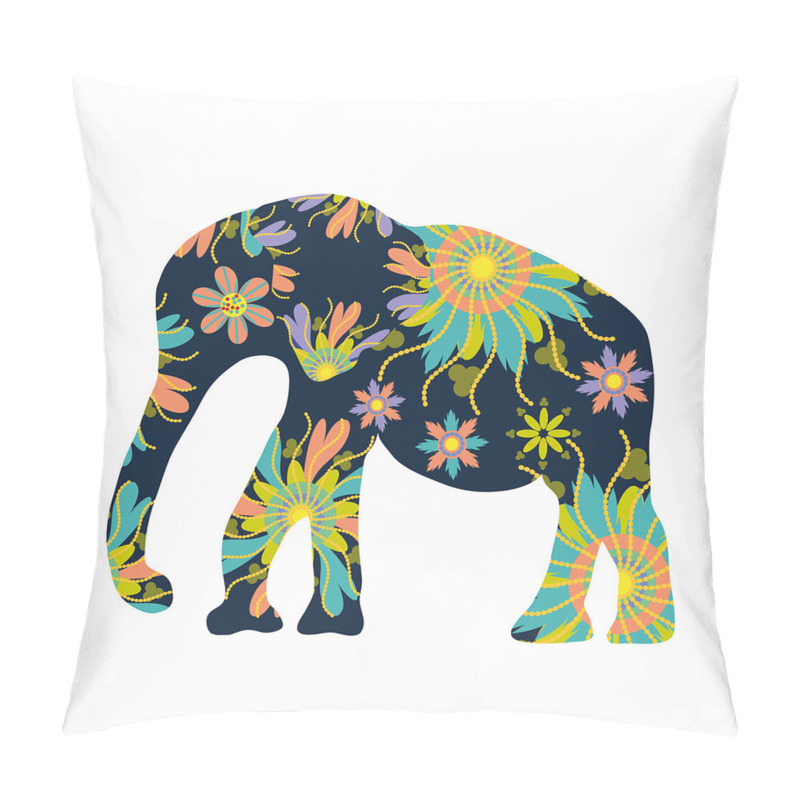 Personalise  Oriental Floral Elephant pillow covers