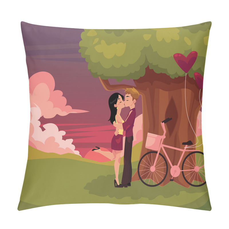 Customizable  Couple Date Doodle pillow covers
