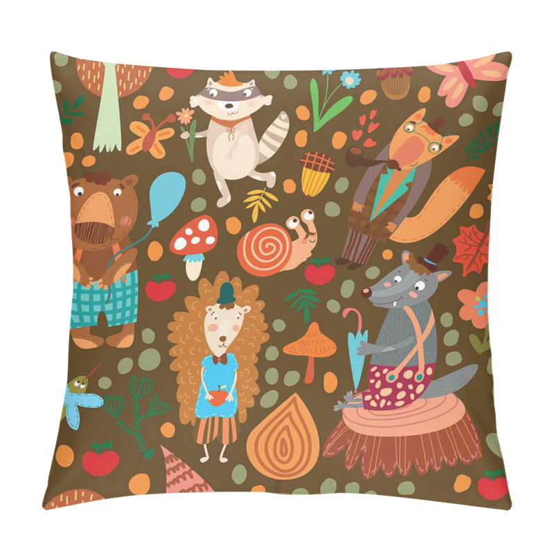 Personality  Raccoon and Butterfly pillow covers
