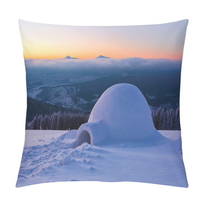 Personality  Huge Snowy Hut pillow covers