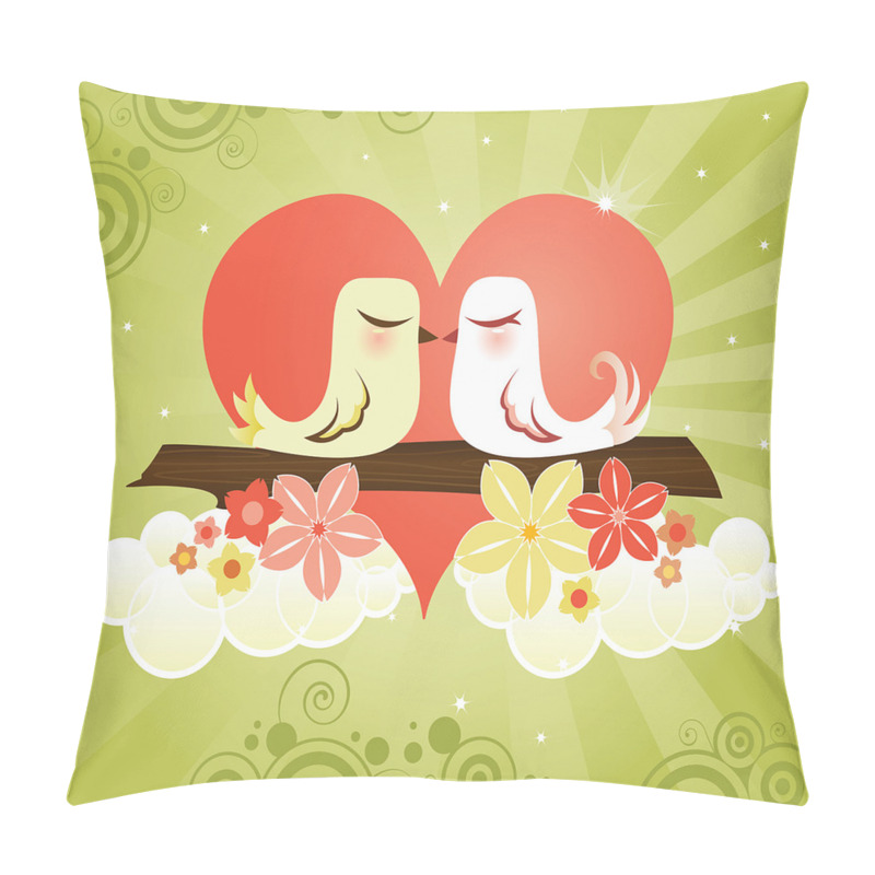 Personalise  Birds on Branch Art pillow covers