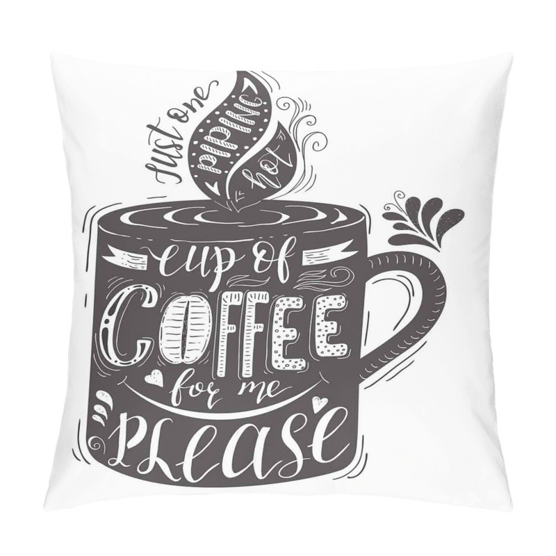 Customizable  Texts Coffee Cup pillow covers