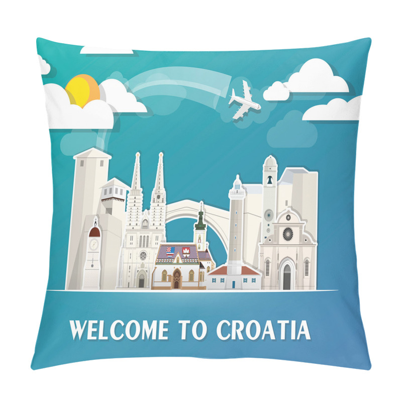 Personalise  Landmarks and Welcome Text pillow covers