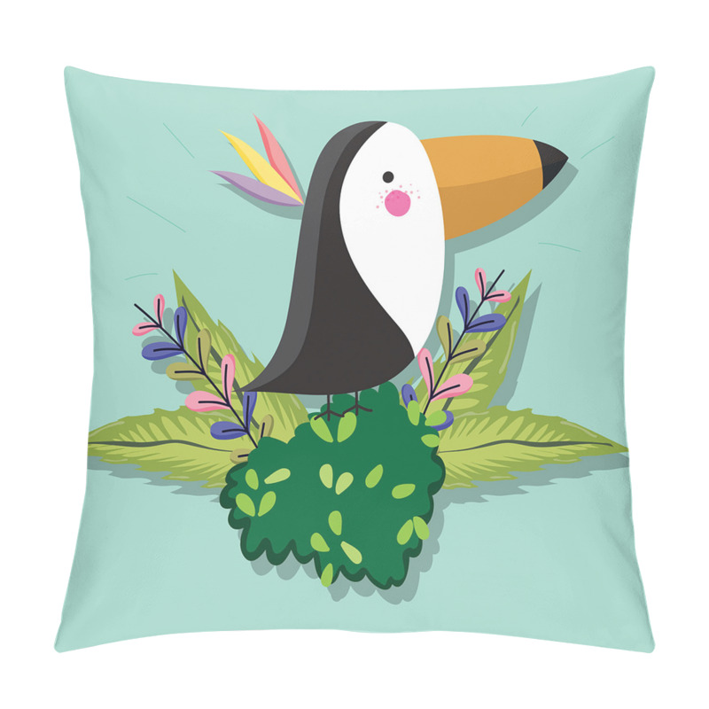 Customizable  Tropic Tucan Bird pillow covers