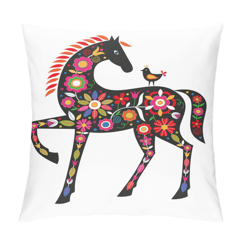 Personalise  Floral Ornate Horse Bird pillow covers