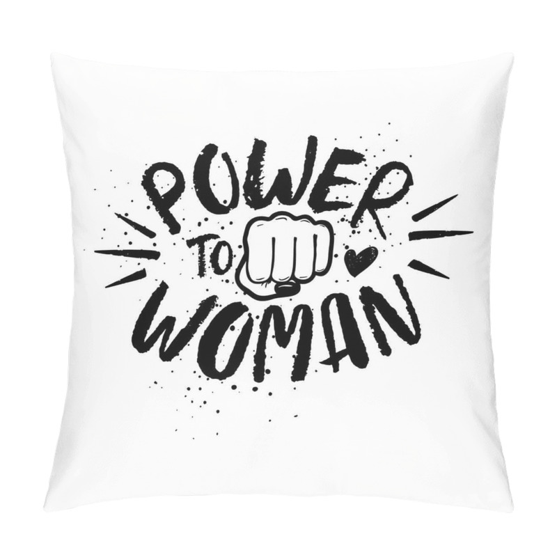 Customizable  Power Woman Fist Shape pillow covers
