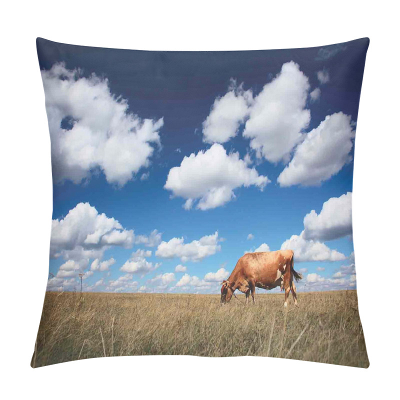 Personalise  Cow Meadow Sky Clouds pillow covers