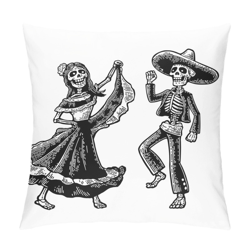 Personality  Day of the Dead Dancing pillow covers