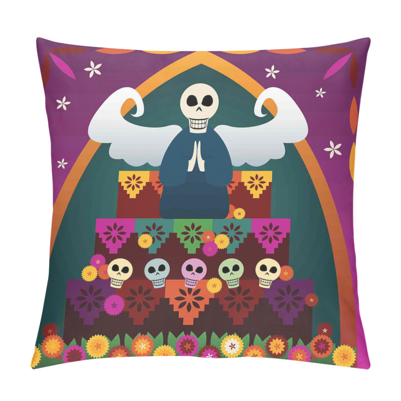 Custom  Angel Skull Altar pillow covers
