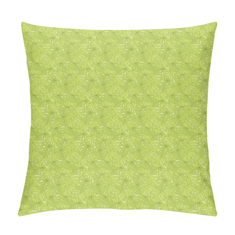 Customizable  Doodle of Monstera Leaves pillow covers