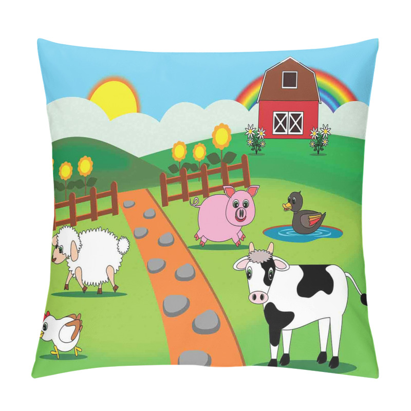 Customizable Cartoon Farmhouse Life pillow covers