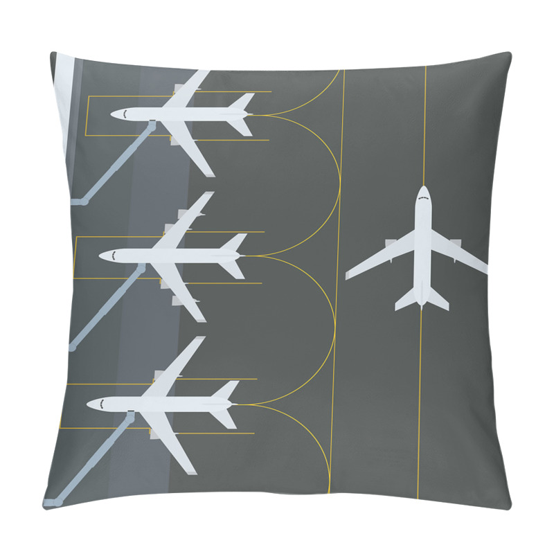 Personality  Landed Parked Airplanes pillow covers
