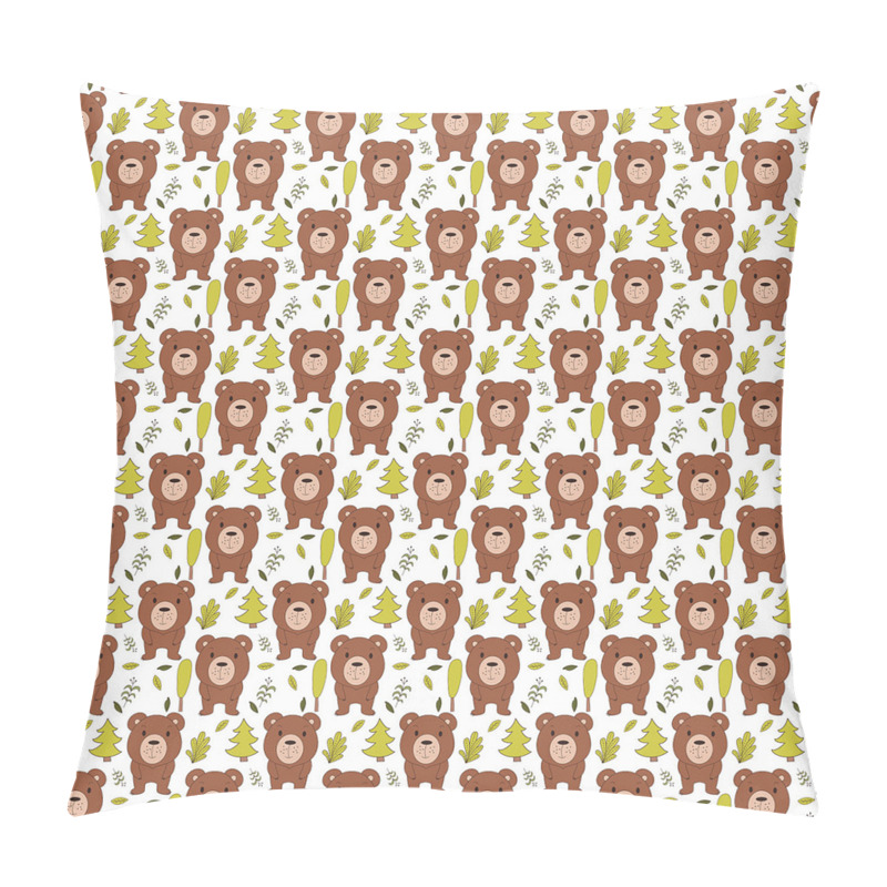 Personalise  Bear and Leaves pillow covers