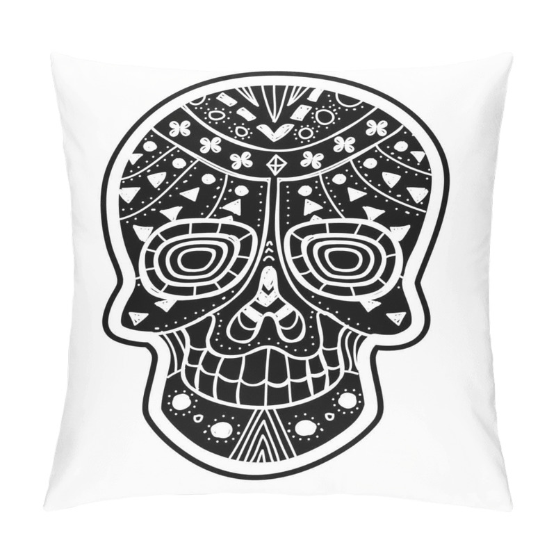 Personality  Tribal Style Skull pillow covers