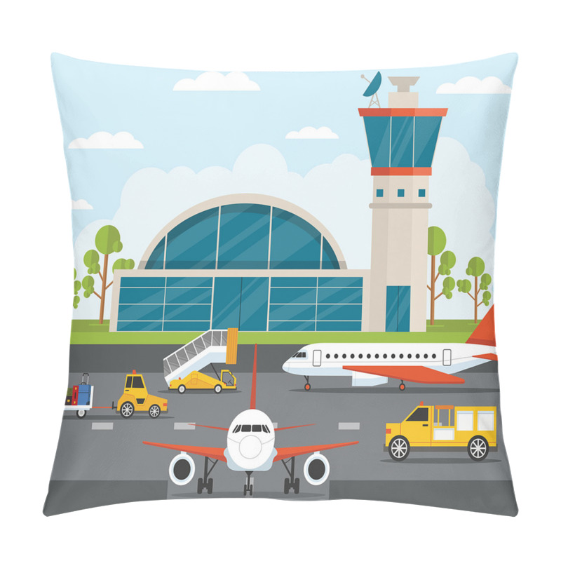 Custom  Cartoon Airfield Elements pillow covers