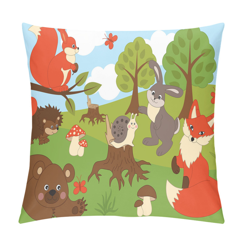 Personalise  Woodland Fauna pillow covers