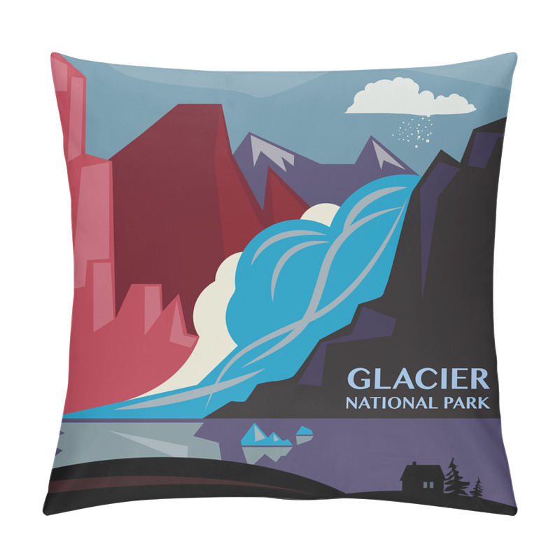 Personalise  Abstract Mountains and River pillow covers