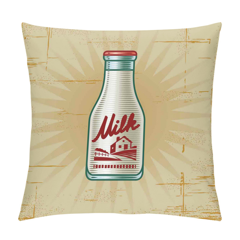 Personalise  Retro Milk Bottle pillow covers