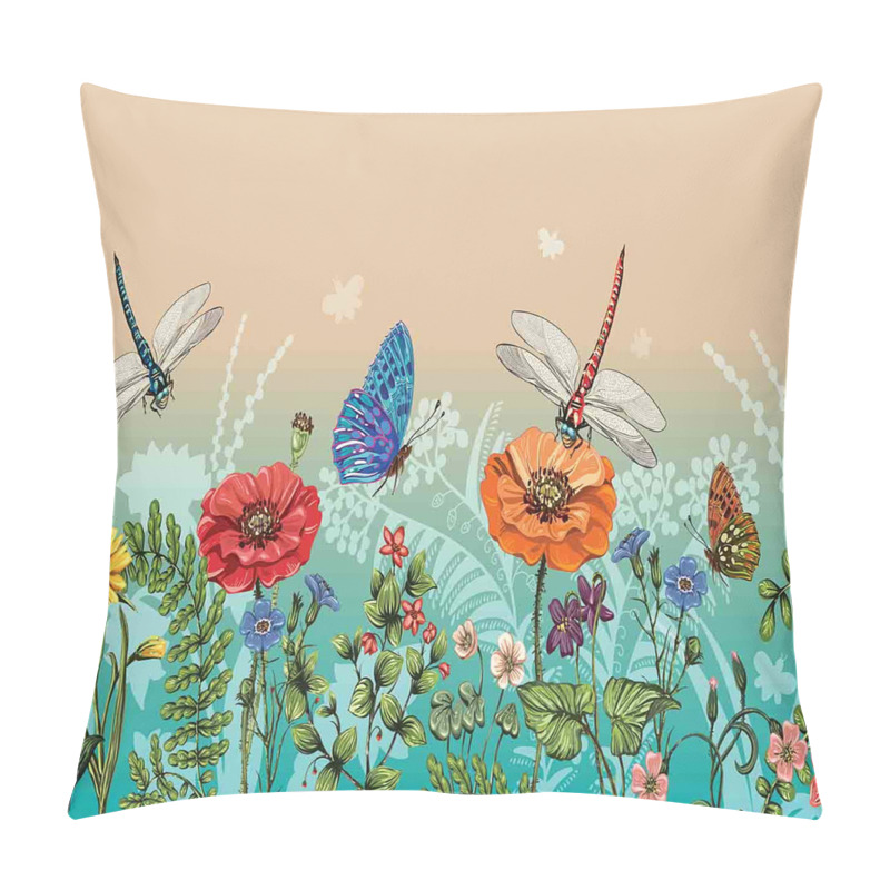 Customizable Flourishing Nature Bugs pillow covers