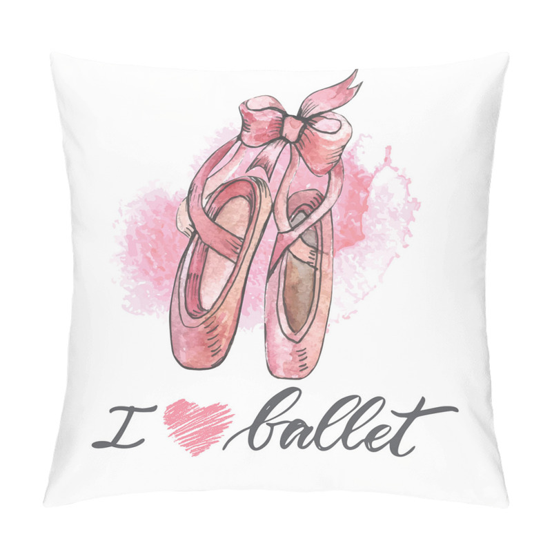 Personalise  I Love Ballet Typography pillow covers