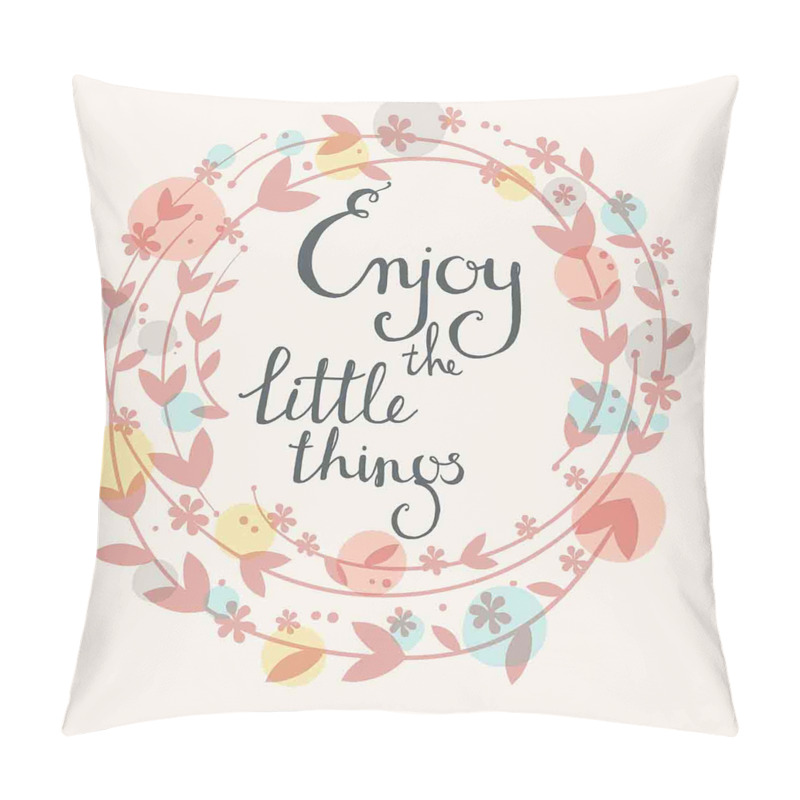 Personalise Flowers and Leaves Phrase pillow covers