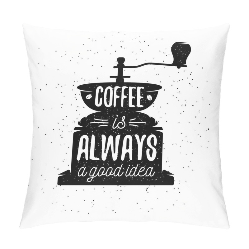 Personalise  Grungy Typography Coffee pillow covers