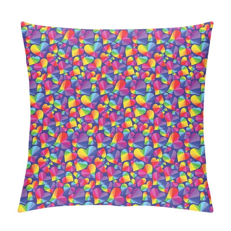 Customizable Rainbow Color Tone Heart pillow covers