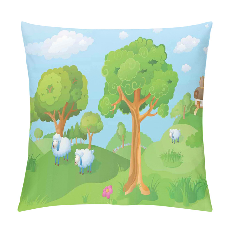 Personalise Lambs on Grasses pillow covers