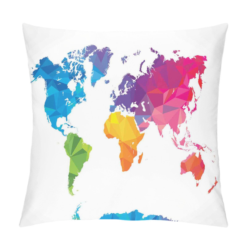 Customizable  Low Poly Art Rainbow Color pillow covers