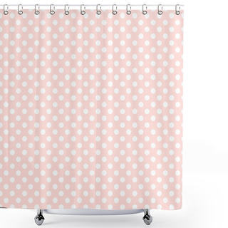Personality  Seamless Pink Polka Dot Background Shower Curtains
