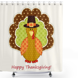 Personality  Cute Thanksgiving Turkey Shower Curtains