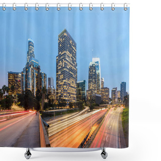 Personality  Los Angeles Downtown In Sunset, LA California, USA Shower Curtains
