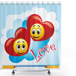 Personality  SMILEY Shower Curtains