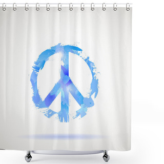 Personality  Peace Hippie Symbol. Shower Curtains