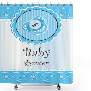 Personality  Baby Shower - Boy Shower Curtains