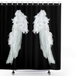 Personality  White Angel Wings Shower Curtains