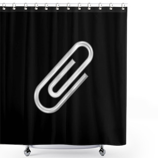 Personality  Attached Silver Plated Metallic Icon Shower Curtains