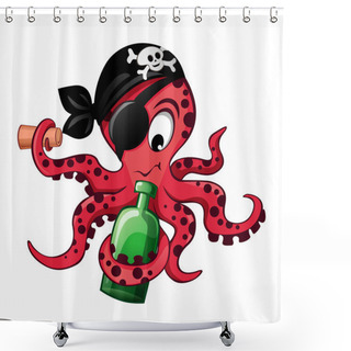 Personality  Pirate Octopus Shower Curtains