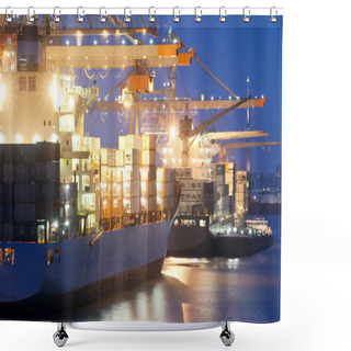 Personality  Nightly Harbor Activity Shower Curtains