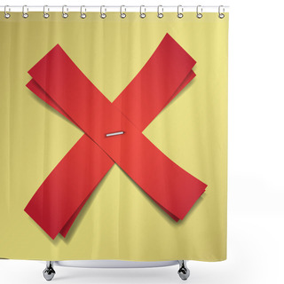 Personality  Red Cross Shower Curtains