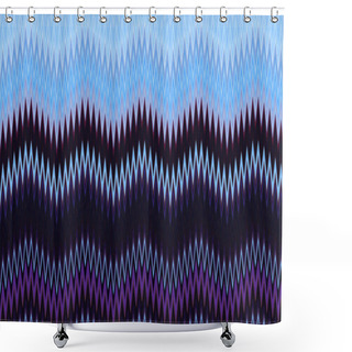 Personality  Chevron Zigzag Wave Blue Dark Pattern Abstract Art Background, Color Trends Shower Curtains