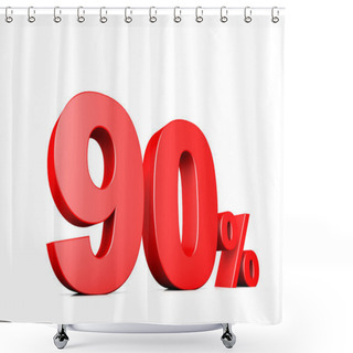 Personality  3d Illustration Business Number 90 Percent Shower Curtains