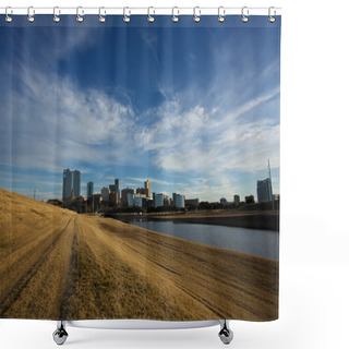 Personality  Downtown Fort Worth Texas From The Trinity River Shower Curtains
