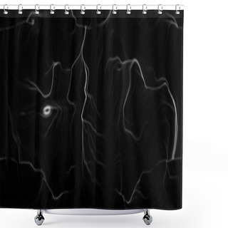 Personality  Black And White Generative Art Random Noise Drawings Illustration  Shower Curtains