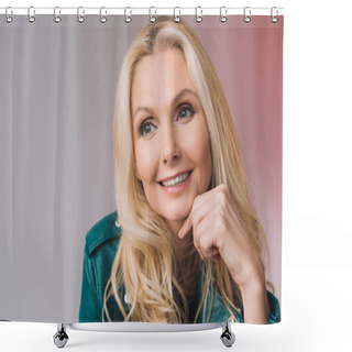 Personality  Attractive Mature Woman Shower Curtains