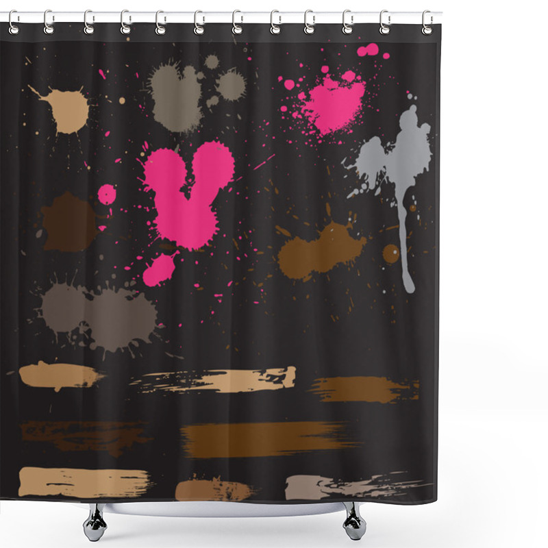 Personality  Color Splashes Set shower curtains