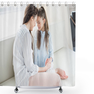 Personality  Happy Mother And Daughter Shower Curtains