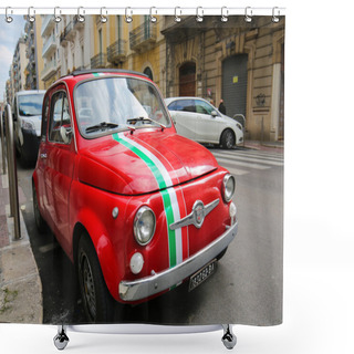 Personality  Fiat 500 In Bari, Italy Shower Curtains