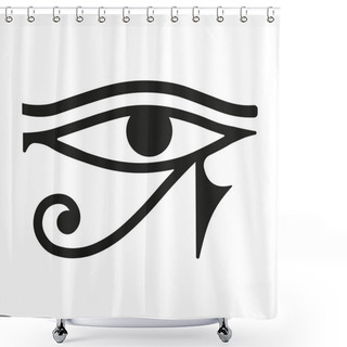 Personality  Vector Illustration Of Sun Eye Of Horus. Isolated. Shower Curtains